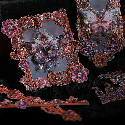 6Style 20Pcs/bag Baroque Style Edge Stickers Creative Materials DIY Handbook Scrapbook Photo Frame Calendar