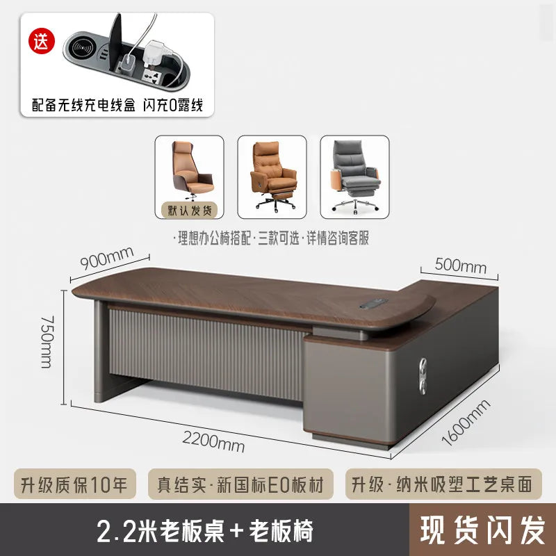 Fashion Large Size Office Desk Luxury Design Save Space Creative Computer Office Desk Executive Meuble Bureau Home Products
