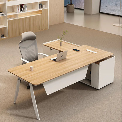 Wooden Study Office Desk Modern Computer Space Saving Luxury Design Safe Office Desk Aesthetic Mesa Ordenador Room Furniture