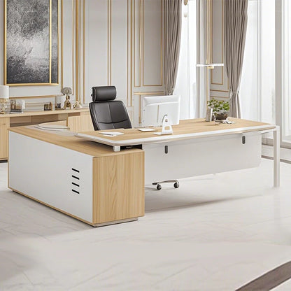 Office Furniture Computer Counter L Shape Table Ceo Executive Desktop Table Office Desk And Cabinet Set  boss office desk