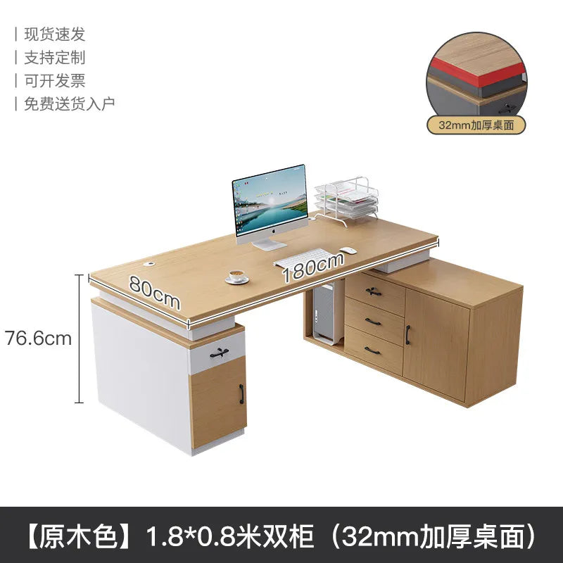 Large Size Fashion Office Desk Decoration Beauty Professional Minimalist Office Desk Save Space Mesas Escritorio Furnitures