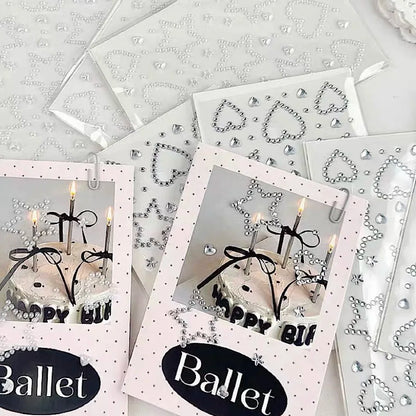 MINKYS New Arrival Pearl Star Heart Bling Bling Stickers DIY Scrapbook Stickers Confetti Decoration DIY Photo Frame Face Sticker