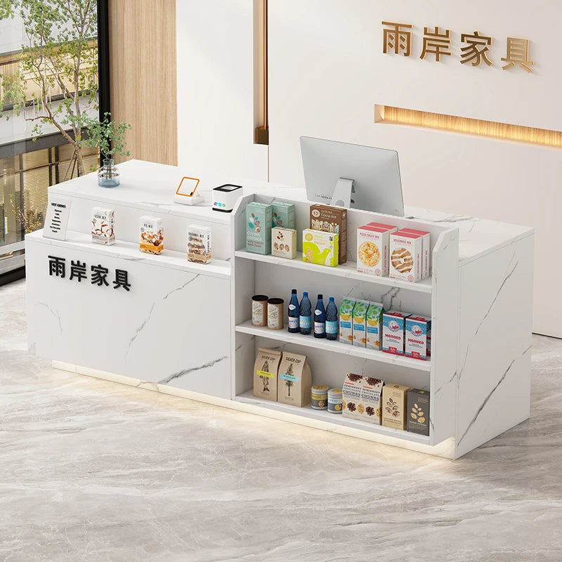 Office Bar Counter Cashier Counter Simple Custom Reception Desk Beauty Salon Escritorio De Recepcion Commercial Furniture