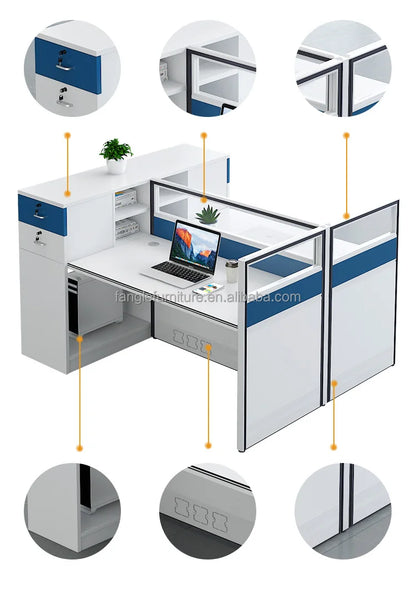 Workstation Desk with Office Partition and Modern Design for Office Desk  boss office desk