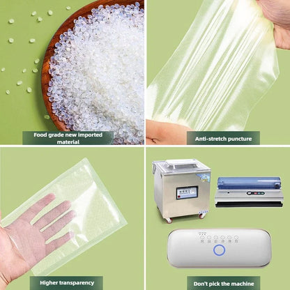 Vacuum Bags for Food Kitchen Vacuum Sealer Food Fresh Long Storage Saver Bags Keeping Food for Vacuum Packer Length Is 5m