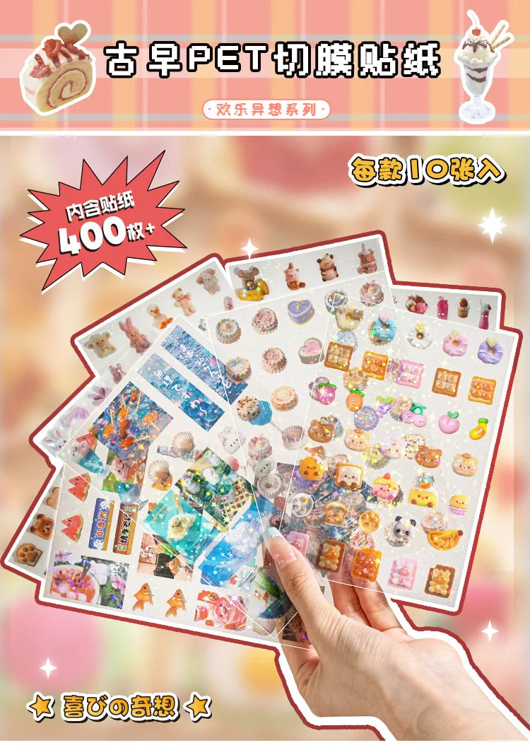 Mr. Paper, 10pcs/pack,cute Mini Stickers for Animal Food and Beverage,scrapbook,photo Frame,phone Case,diary Decoration Stickers