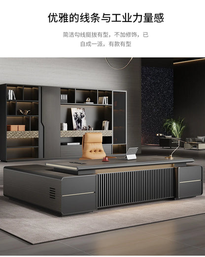 Office Desk, Simple And Modern Manager Executive Desk, Painted Light Luxury Large Class Office Desk