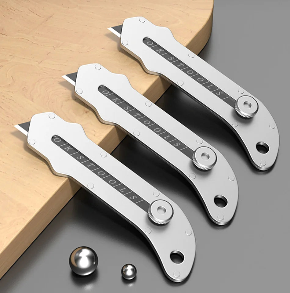 New Stainless Steel Portable Utility Knife Retractable Wallpaper Unboxing Knife Paper Cutter Office School Stationery Supplies