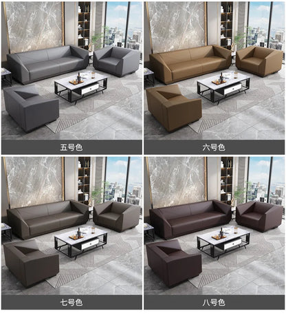 Office Sofa Simple Modern Three-person Minimalist Office Sofa Leisure Meeting Business Reception Coffee Table Combination