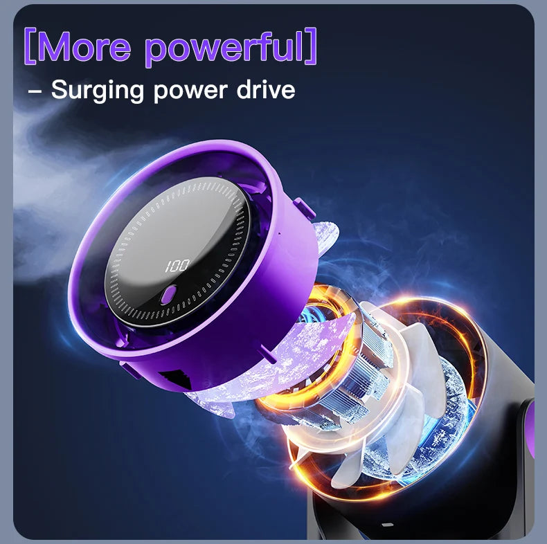 2025 Portable Wall Hanging Fan Digital Display Desktop Fan 100 Wind Speeds  Rechargeable Office Home Electric Mini Fans