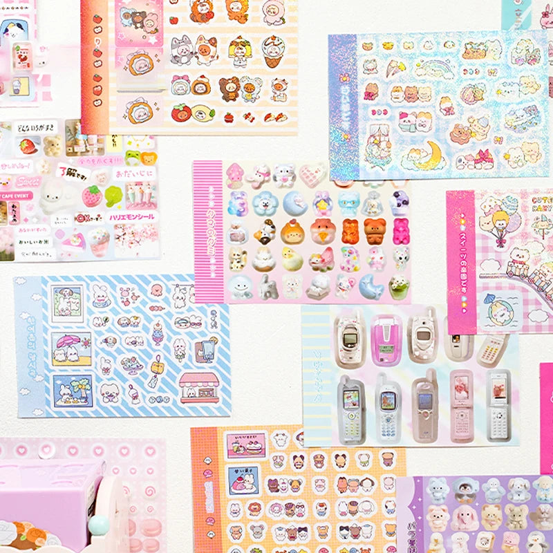 Mr. Paper 1Style 72Pcs/bag Good Mood Maker Cut Film Sticker Book DIY Handbook Scrapbook Phone Case Photo Frame Calendar