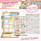 6Style 3Sheets/bag Fun World Stereoscopic Miniature PET Large Scenography Stickers DIY Handbook Scrapbook Photo Frame Notebook