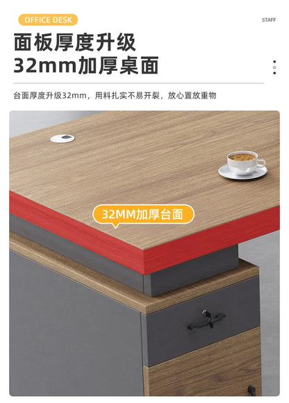 Large Size Fashion Office Desk Decoration Beauty Professional Minimalist Office Desk Save Space Mesas Escritorio Furnitures