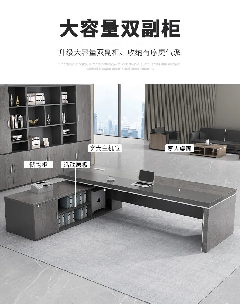 Modern Computer Office Desk Wooden Study Minimalist Save Space Interior Office Desk Fashion Meuble Bureau Ornaments Accessories