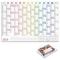 New 2025 English Wall Calendar Single Sheet Annual Wall Hanging Calendar Blank Gird Memo Daily Planner Simple Room Decoration