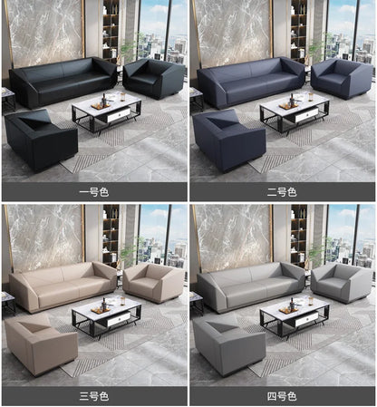 Office Sofa Simple Modern Three-person Minimalist Office Sofa Leisure Meeting Business Reception Coffee Table Combination
