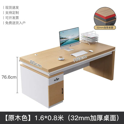 Large Size Fashion Office Desk Decoration Beauty Professional Minimalist Office Desk Save Space Mesas Escritorio Furnitures