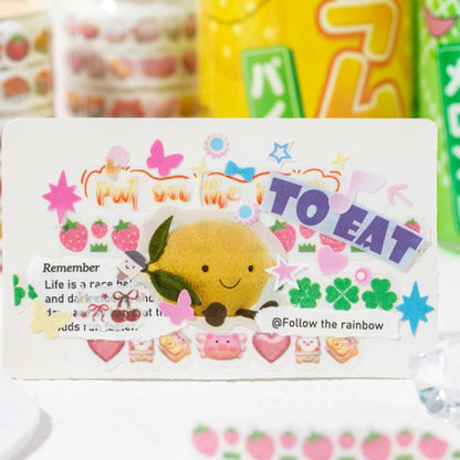 Mr Paper 5rolls/bag Cute Release Shaped Pull Strips Washi Tape Set Masking Tape DIY Water Cup Photo Frame Journal