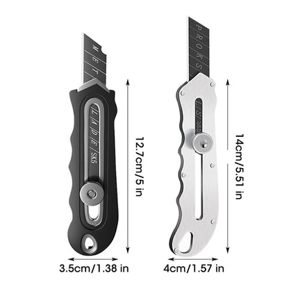 Durable Industrial Utility Knife,Replaceable High Carbon Steel Blade,Stainless Steel Paper Cutter,Office Art Student Supplies