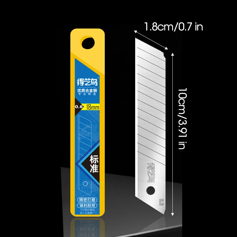 Durable Industrial Utility Knife,Replaceable High Carbon Steel Blade,Stainless Steel Paper Cutter,Office Art Student Supplies