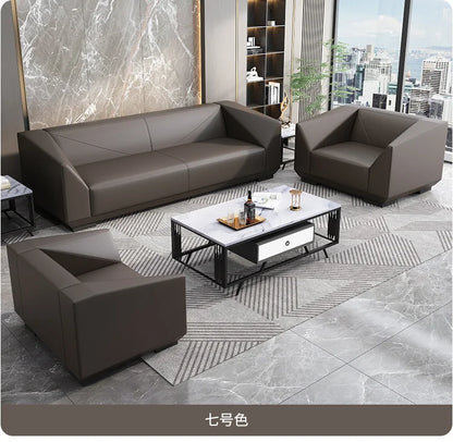 Office Sofa Simple Modern Three-person Minimalist Office Sofa Leisure Meeting Business Reception Coffee Table Combination