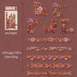 6Style 20Pcs/bag Baroque Style Edge Stickers Creative Materials DIY Handbook Scrapbook Photo Frame Calendar