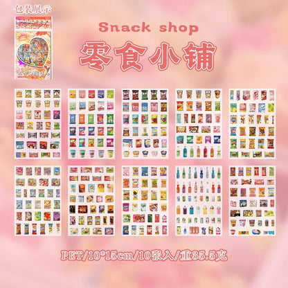 Mr. Paper, 10pcs/pack,cute Mini Stickers for Animal Food and Beverage,scrapbook,photo Frame,phone Case,diary Decoration Stickers