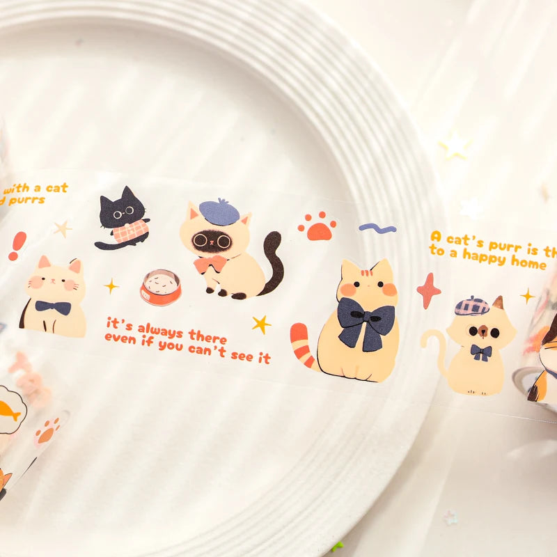 Mr Paper 2rolls/bag kawaii cat and dog diary series tape cute style handbook tape DIY diary photo frame phone case
