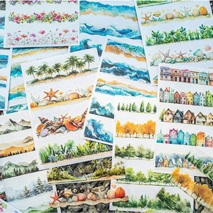 Mr. Paper 4Style 20Pcs/bag Into Nature Series Landscaping Sticker Book DIY Handbook Scrapbook Phone Case Photo Frame Calendar