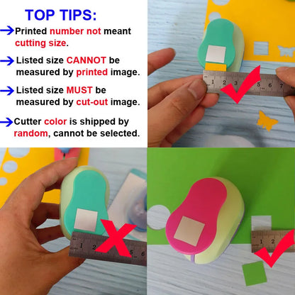 1.5'' 2" 3" DIY Paper Tag Photo Frame Card Cutter Scrapbook Large-scale Embossing device Hole Punch Kids Handmade Craft Gift Cut