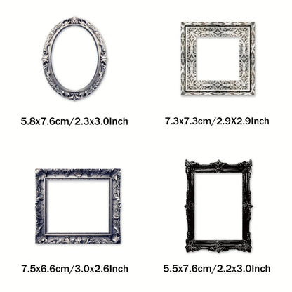 25/50PCS Retro Photo Frame Decoration Stickers Self-adhensive DIY Hand Account Diary Scrapbooking Material Paper