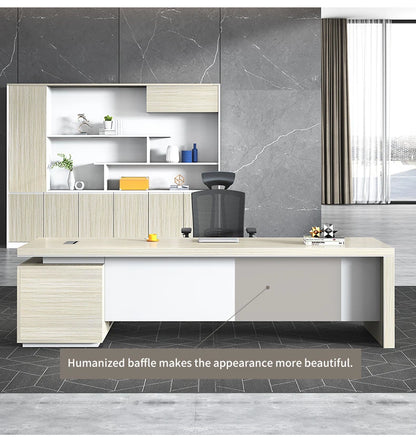 Wooden Ceo Office Furniture Modern Style Computer L Shape Desk Boss Manager Office Table Executive Desk Table Workstation
