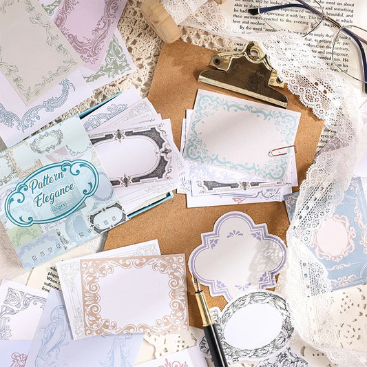 Mr. Paper, Retro Writing Bordered Message Paper, Scrapbook Supplies, Desktop Message, Decorative Notebook Photo Frame 100pcs