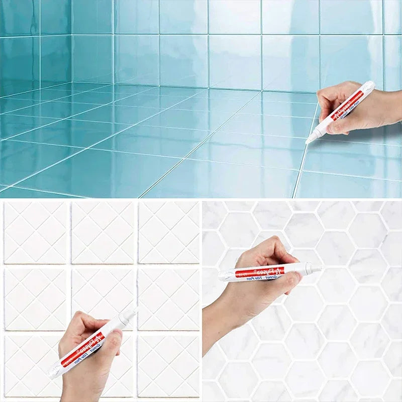 Ceramic Tile Sewing Pen Kitchen Bathroom Wall Floor Tile Special Gap Color Pen Repair Anti-Mold Waterproof Sewing Agent Pen Hook