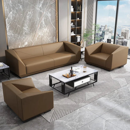 Office Sofa Simple Modern Three-person Minimalist Office Sofa Leisure Meeting Business Reception Coffee Table Combination
