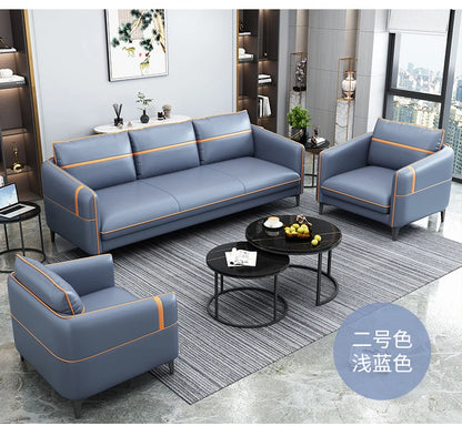 Office Sofa Simple Modern Business Meeting Leisure Lounge Area Reception Simple Office Sofa Coffee Table Combination