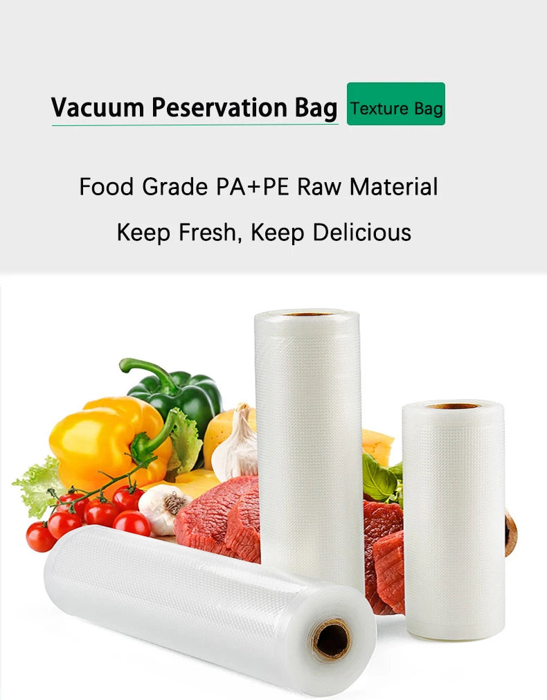 Vacuum Food Roll Bag Vacuum Plastic Bag Food Storage Saver Bag15*500cm for Vacuum Packing Machine Packaging Kitchen Accessories