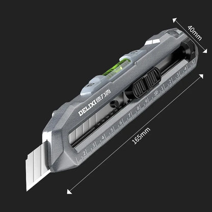 Multifunctional Utility Knife with Ruler and Level High Quality Cutting Tool Heavy-Duty All Steel Thickened Wallpaper Knife