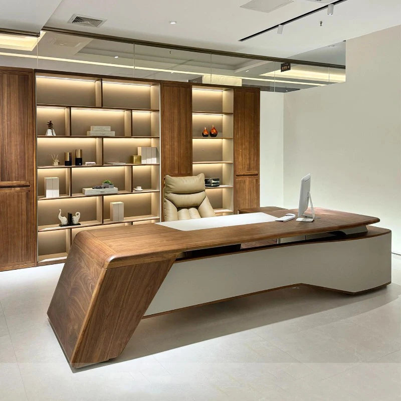 Wooden Fashion Office Desk Simple Creative Cheap Interior Big Size Office Desk Save Space Meuble Bureau Chinese Style Furniture