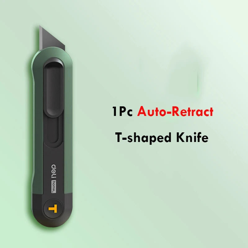 Deli 3pc Set Utility Knife Art Carving Knife Cutter School Suplies Cut Tools Wallpaper Stationery Express Delivery Safe Knife