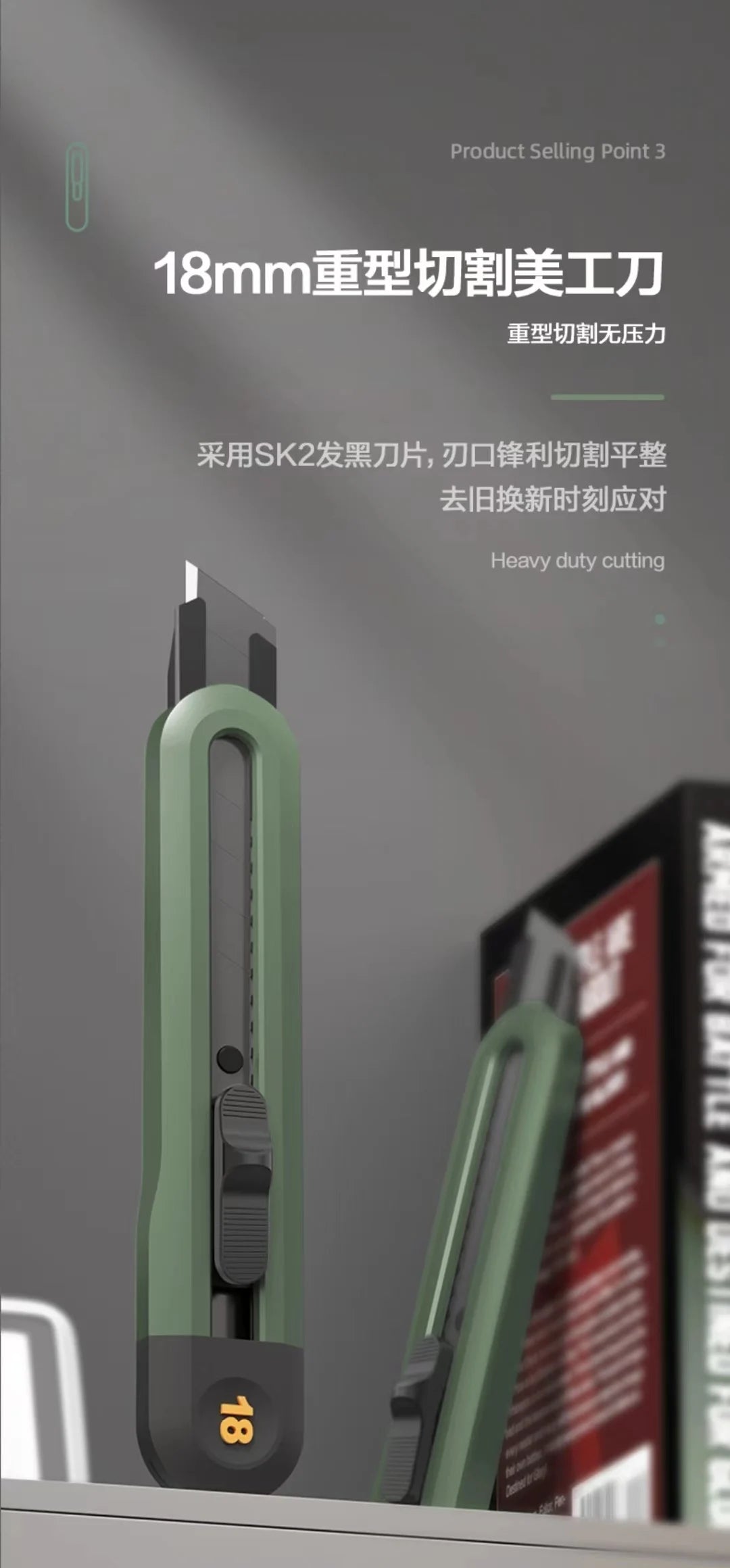 Deli 3pc Set Utility Knife Art Carving Knife Cutter School Suplies Cut Tools Wallpaper Stationery Express Delivery Safe Knife