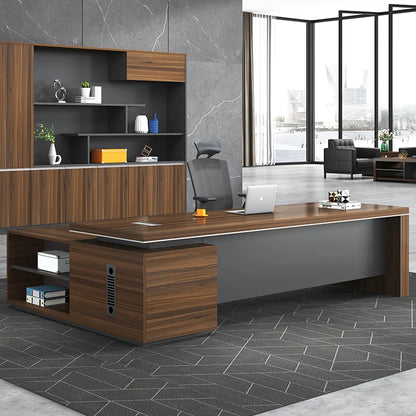 Wooden Ceo Office Furniture Modern Style Computer L Shape Desk Boss Manager Office Table Executive Desk Table Workstation