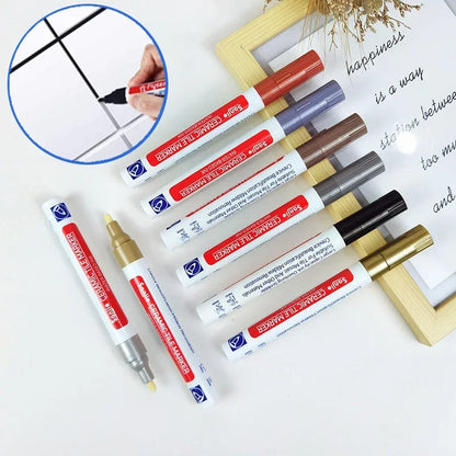 Ceramic Tile Sewing Pen Kitchen Bathroom Wall Floor Tile Special Gap Color Pen Repair Anti-Mold Waterproof Sewing Agent Pen Hook