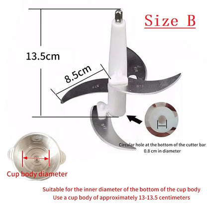 Electric Meat Grinder Blade Food Crusher Processor Replacement Spare Parts For 2L/3L/4L Meat Grinder Accessories Kitchen Tools