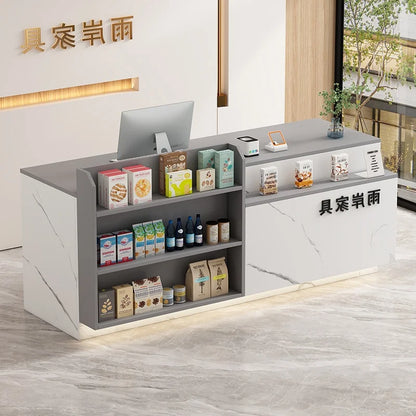 Office Bar Counter Cashier Counter Simple Custom Reception Desk Beauty Salon Escritorio De Recepcion Commercial Furniture