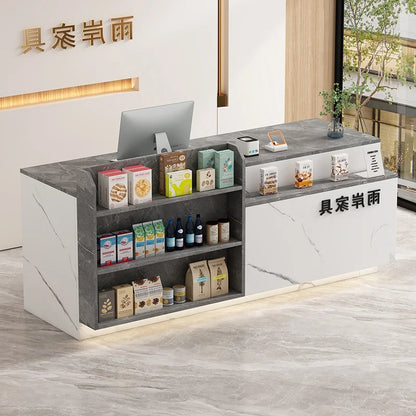 Office Bar Counter Cashier Counter Simple Custom Reception Desk Beauty Salon Escritorio De Recepcion Commercial Furniture