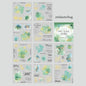 Mr Paper 20Pcs/bag Flower Watercolour Dyeing Foil Stamping Die-cut Sticker Book DIY Handbook Photo Frame Album Calendar