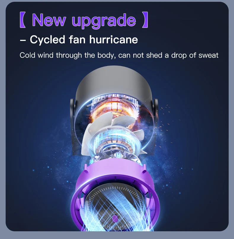 2025 Portable Wall Hanging Fan Digital Display Desktop Fan 100 Wind Speeds  Rechargeable Office Home Electric Mini Fans
