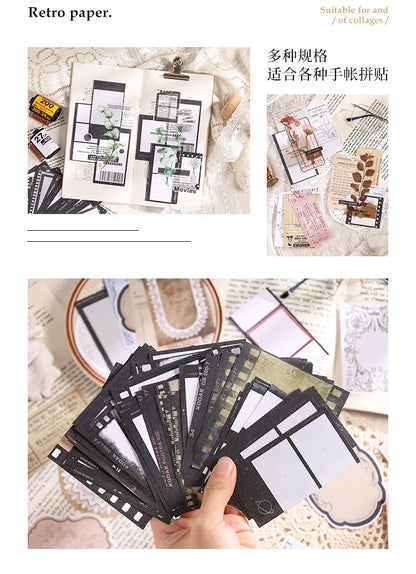 Mr. Paper, Retro Writing Bordered Message Paper, Scrapbook Supplies, Desktop Message, Decorative Notebook Photo Frame 100pcs