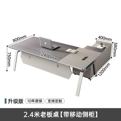 Living Room Lshaped Office Desk Luxury Design Chinese Style Fashion Office Desk Interior Escritorio Oficina Postmodern Furniture